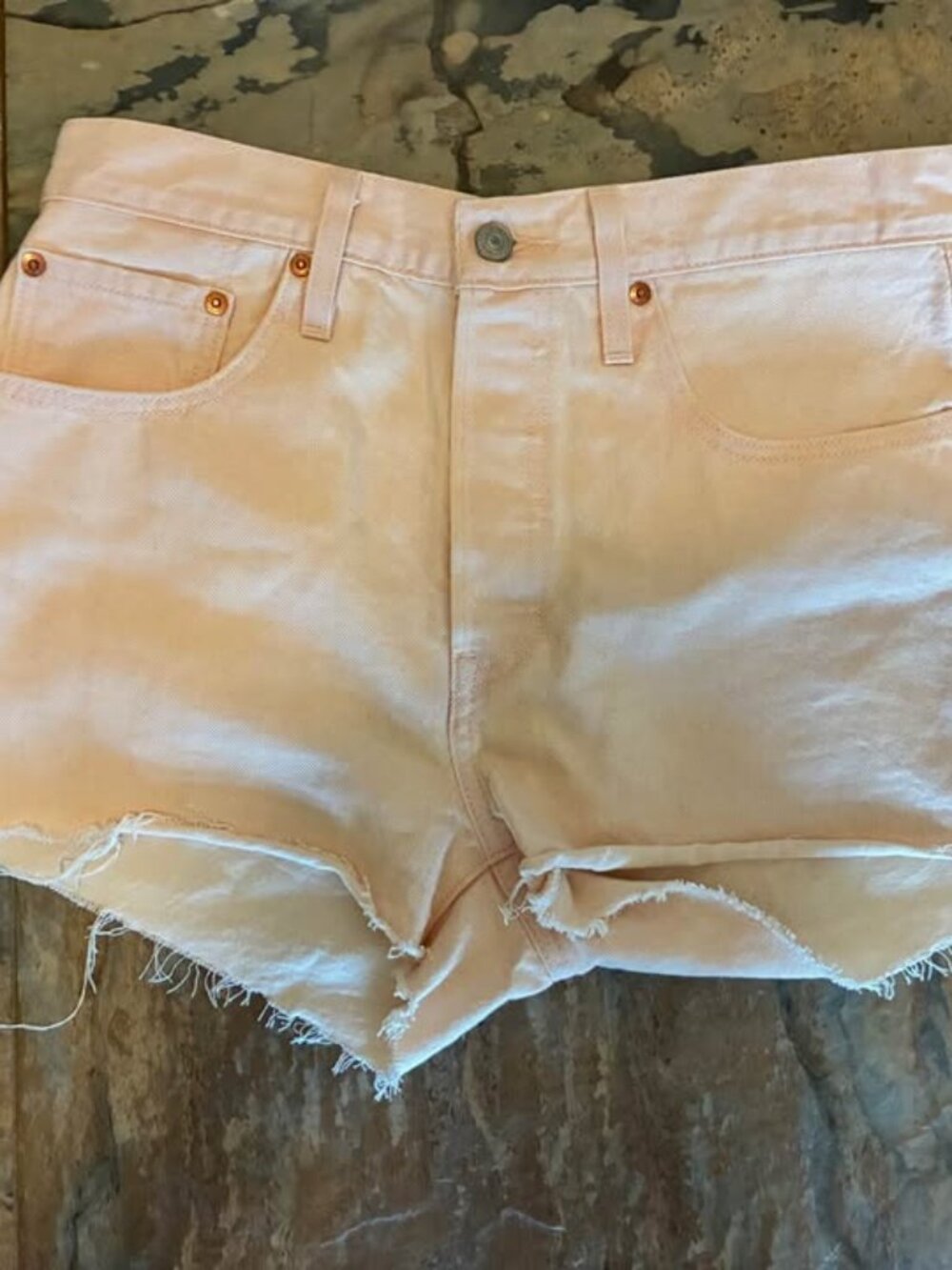 Levi's 501 Pink Denim Cut-Off Shorts